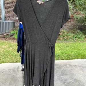 Rolla Coster Charcoal Wrap Dress